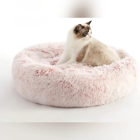 Western Home NWOT Pink Tie Dye 27in Medium Size Donut Pet Bed Up To 35lbs - Picture 1 of 9